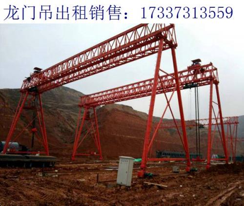 山東淄博80噸龍門吊廠家 安裝龍門吊的預拼措施